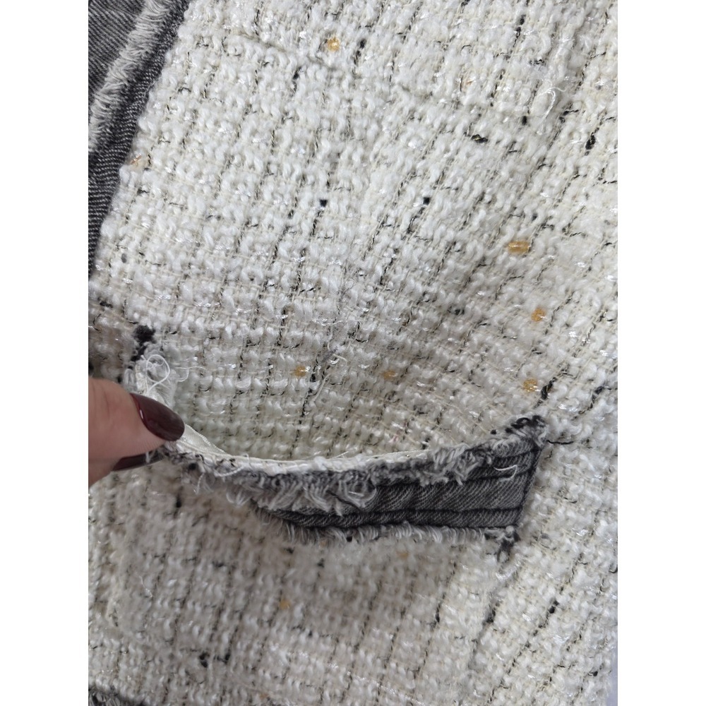 Nanette Lepore Boucle Tweed Blazer Jacket Ivory Black NWT Size Small - Picture 4 of 13